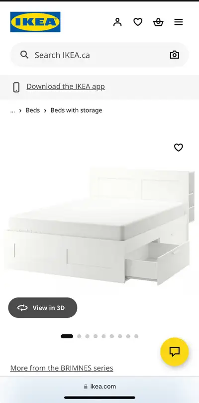 IKEA Brimnes Queen Bed frame and Headboard, View more