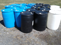 Plastic 205L / 55 gal drums / Dock Barrels
