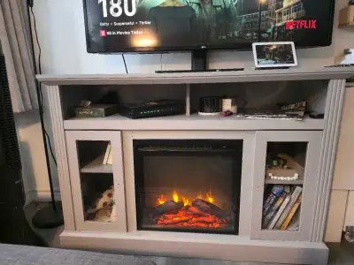 TV Stand with Fireplace, View more