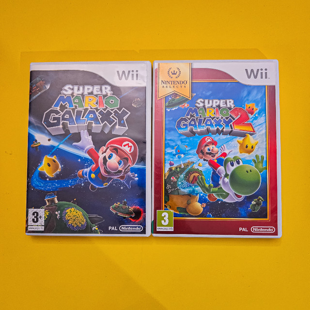 (PAL) Super Mario Galaxy 1 and 2 in Nintendo Wii in Edmonton