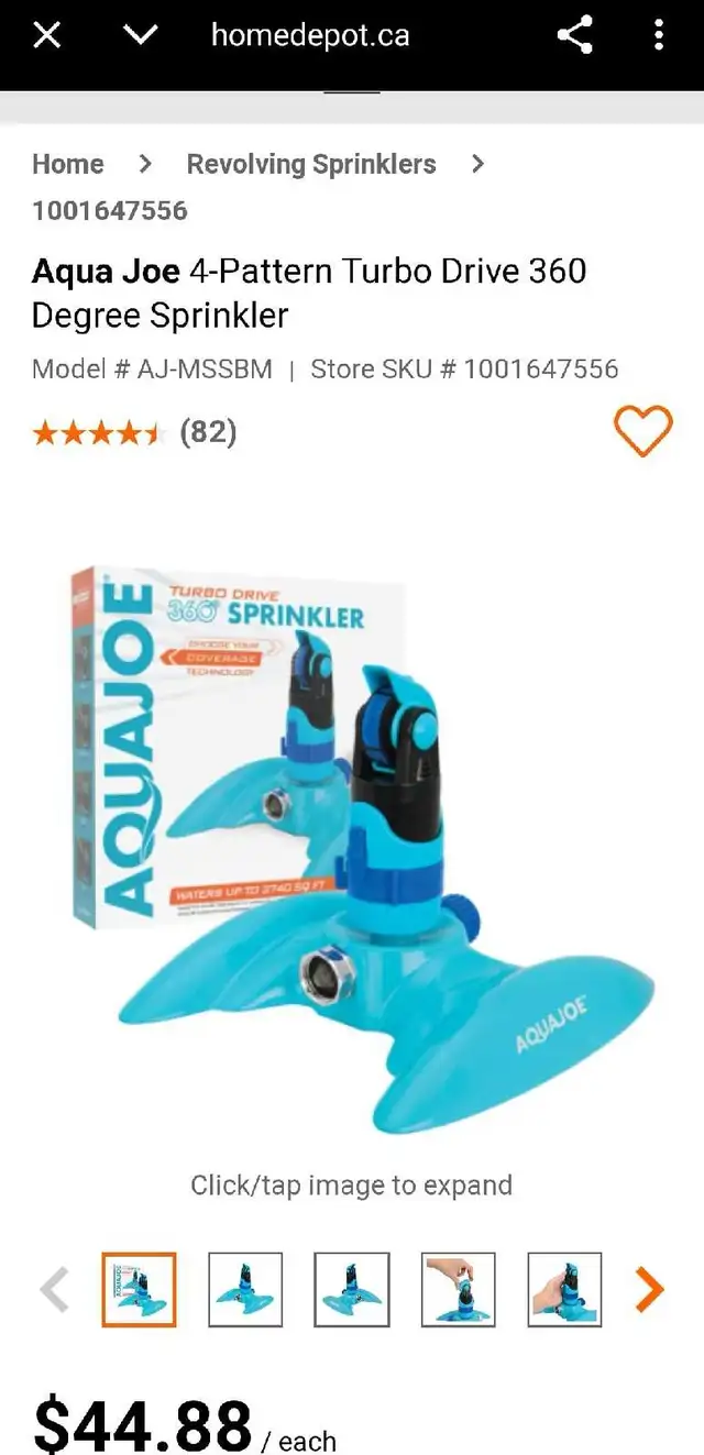 Aqua Joe Sprinkler