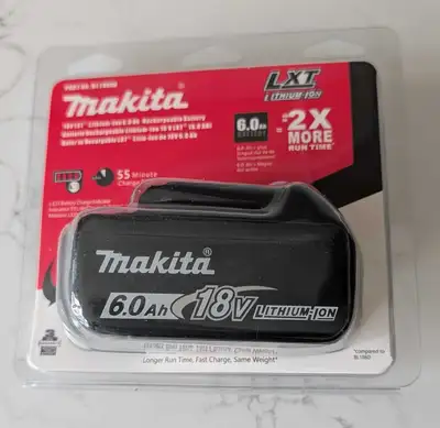 Makita 18V 6.0Ah Battery and Charger, View more