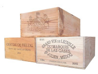 Wood Wine crates and high end wine.