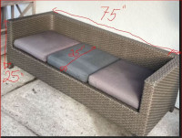 Outdoor 3 place patio couch