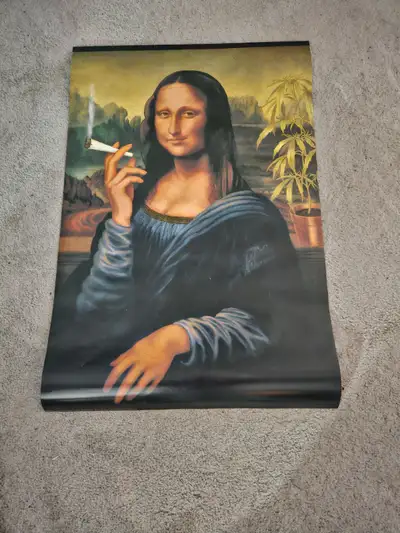 Mona Lisa Funny Novelty/Parody Pot Smoking Print Poster 24"x36", View more