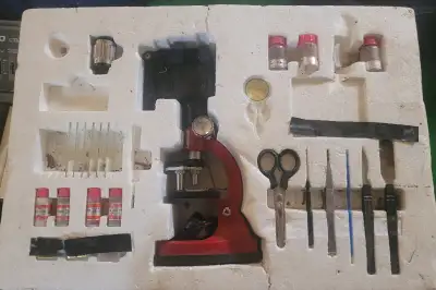 Chemistry set. Science set. Location - Farm house recreation room on top of pool table. Lot FHRR10D3...