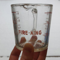 Vintage Fire King 496 8 Oz Glass Measuring Cup D Handle