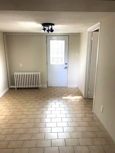 One bedroom apartment for rent….Newly renovated basement apartment. There are five steps to enter th...