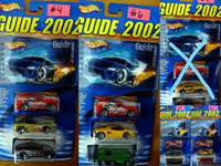 Various 2001 - 2003 Hot Wheels 3-car packs with Guide Book $10ea