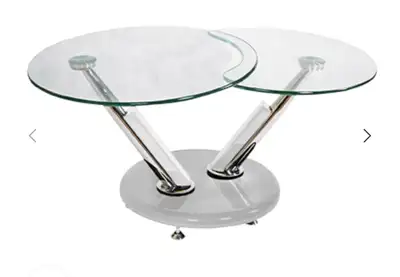 Gorgeous Jupiter Glass Swivel Coffee Table, View more