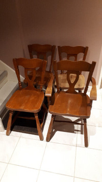 Vintage Solid Hardwood Chairs
