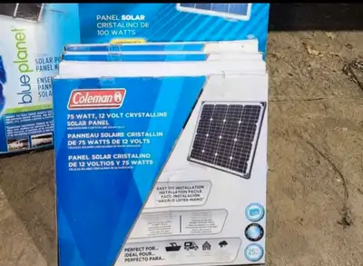 Brand new 75watt coleman solar panels. $120 each locsted in marmora