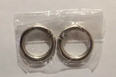 BNIP - Two Round (2.5cm) Carabiners - Snap Clip Hooks, View more