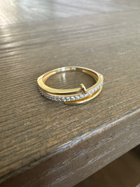 10k genuine diamond ring size 7 or 7.5 