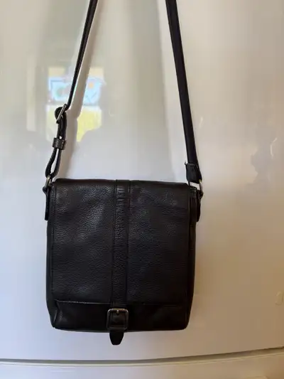 EUC Black All Leather Danier Crossbody Purse, View more