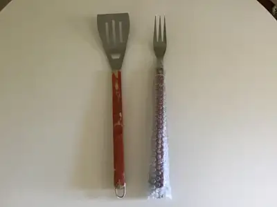 2-pc BBQ stainless steel tool set, View more