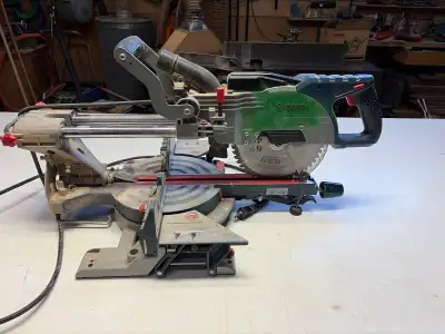 Bosch CM8S 8.5” miter saw. In used condition, works well. Missing the dust bag. Compact size, long t...
