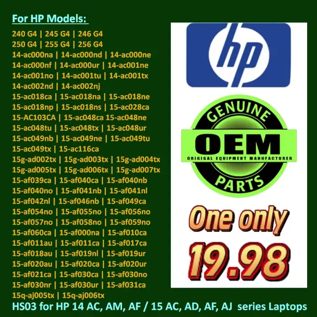 HP HS03/HS04 ⇝ Laptop Battery For HP 14/15/G4,  Model Series in Laptops in Edmonton - Image 3