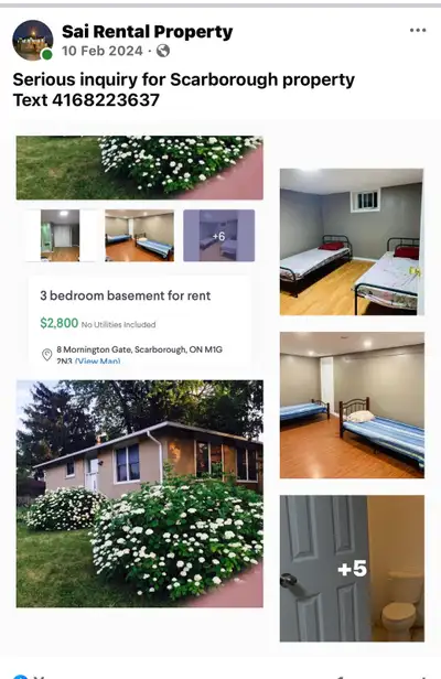 A vygood basement in heart of Indian community. Including all Uitility & wifi 1 parking also alllowe...