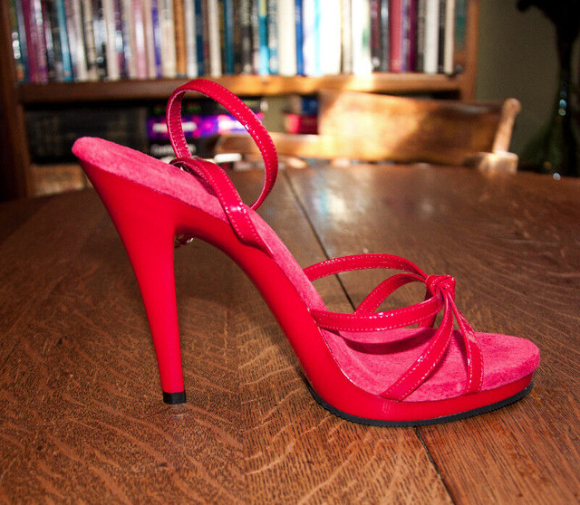 BRAND NEW PLEASER- RED SANDALS HIGH HEELS- 7 in Women's - Shoes in St. Catharines - Image 4