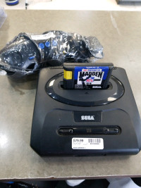 Sega Genesis console with game
