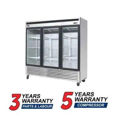Atosa MCF8704GR 81" Triple Glass Door Merchandising Freezer, View more