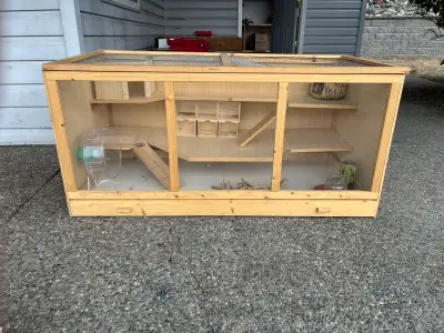 Pawhut Large Wood Hamster Cage, View more