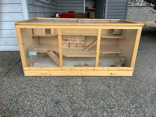 Pawhut Large Wood Hamster Cage in Accessories in Vernon - Image 2