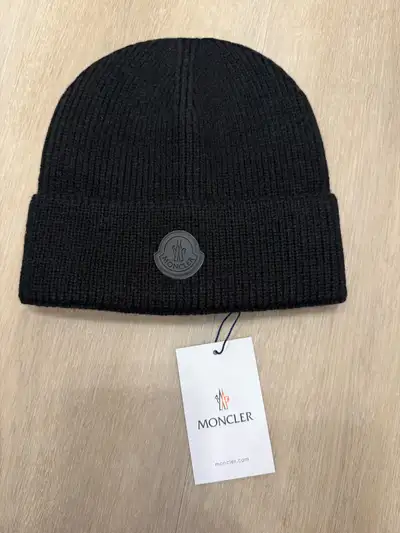 Monclr black logo winter hat, View more