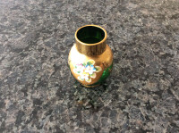 Enamelled Green Mini Vase