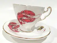 Cup and  Saucer  Royal Adderley Maritime Lobster pattern