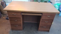 Workbench, with drawers and keyboard shelf. 28x56"