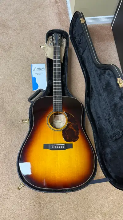 New 2025 Larrivee D44GR Silver Oak Full Vintage Sunburst Dreadno, View more