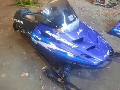(2) Polaris Super Sport 550 Snowmobiles Parting Out. 2nd and 3rd pictures show parts from the first...