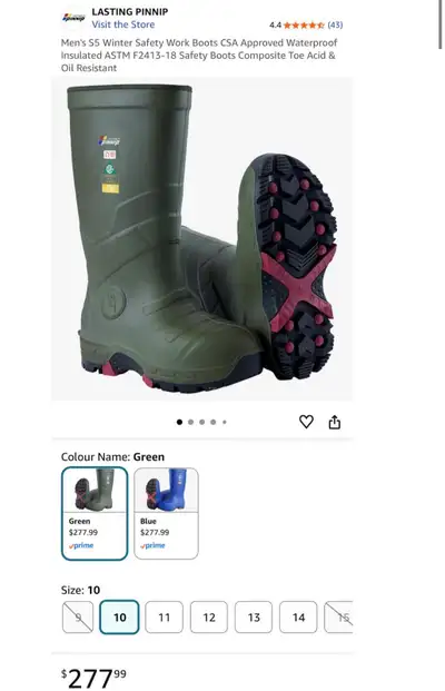 BNIB Men’s S5 Winter Safety Work Boots - Size 10, View more