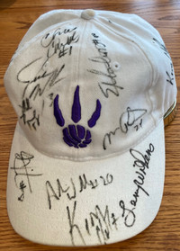 2001/02 Toronto Raptors Team Signed Hat with 12 Autos - COA