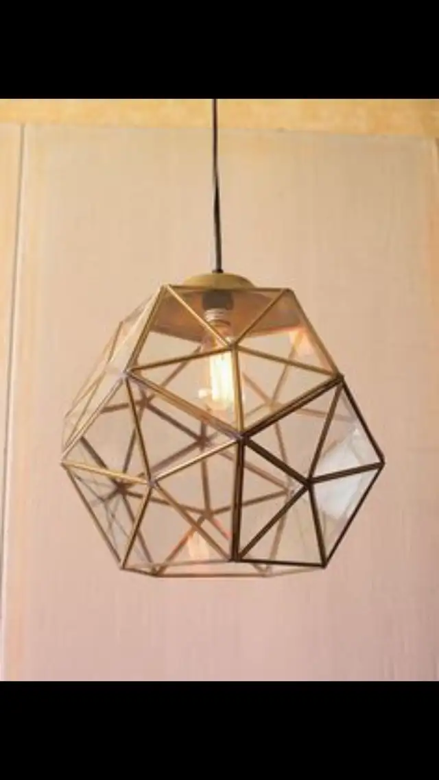 THREE Geometric Pendant Lights - Vintage in Indoor Lighting & Fans in City of Toronto - Image 3