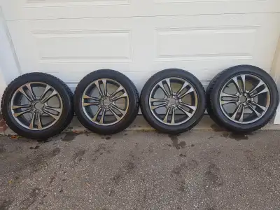 Set of 4 wheels. Gunmetal in colour, no rash, bends or defects on any of the wheels. Each wheel is 1...