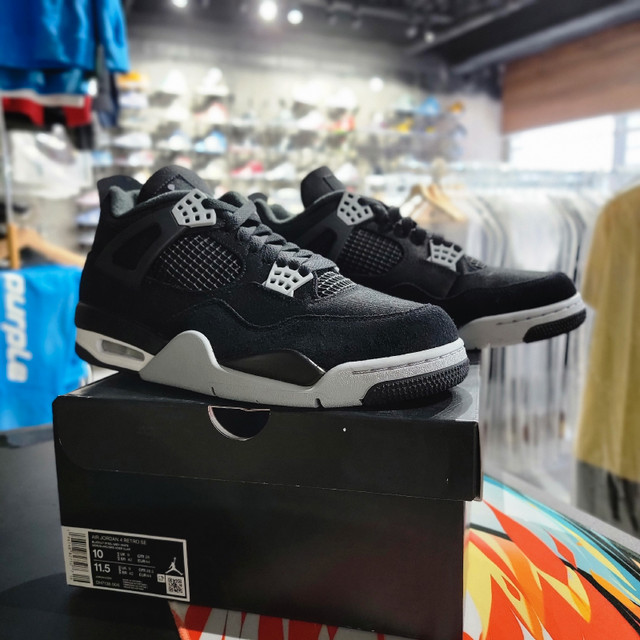 Air Jordan 4 Retro "Black Canvas" [Size:10] [INSTORE] in Men's Shoes in Mississauga / Peel Region