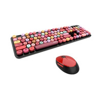 Mofii Sweet 2.4G Wireless Keyboard Mouse Combo, Black Mixed