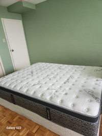 Queen size mattress  + bed base for sale !