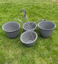 PLANTERS MATCHING SET   hanging basket planters & planters 