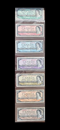 Collection séries billets VINTAGE banque du Canada.