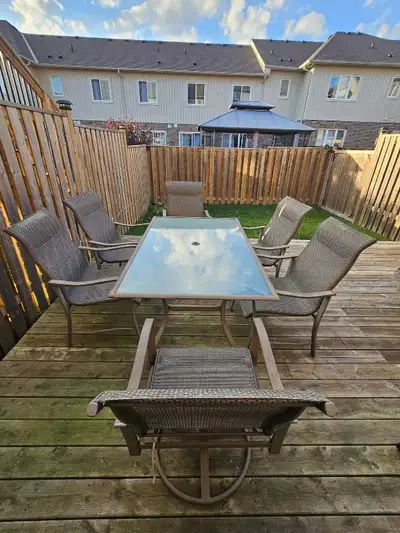 Glass Patio Table & 6 Chairs, View more