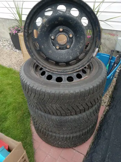 Free rims and 3 tires Was on a vw jetta