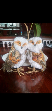 Owls, decorative 6" high set of 2