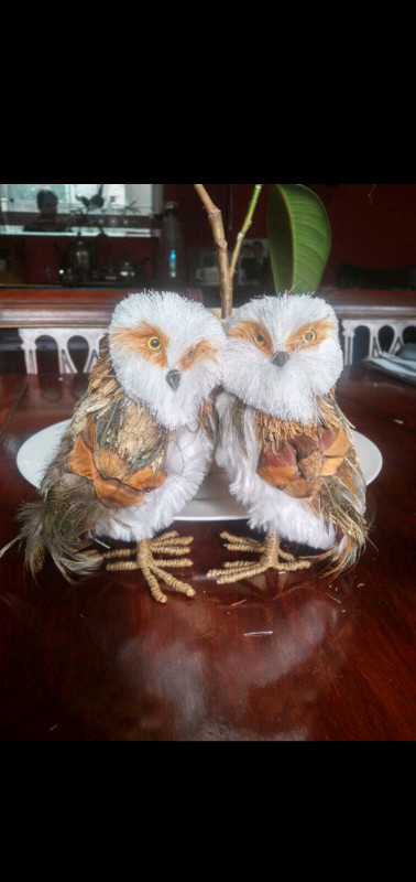 Owls, decorative 6" high set of 2 in Holiday, Event & Seasonal in City of Toronto