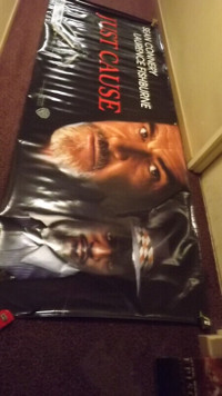 "JUST CAUSE"MASSIVE MOVIE THEATRE VINYL BANNER/SEAN CONNERY 1995