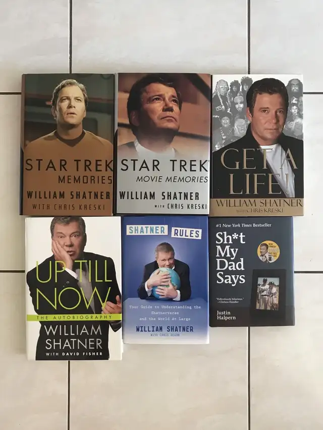 WILLIAM SHATNER STAR TREK AUTOBIOGRAPHIES & BIOGRAPHIES BOOKS