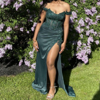 Beautiful Emerald Green Corset Prom Dress